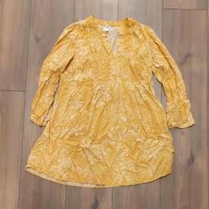 Old Navy Yellow Floral Tunic Top